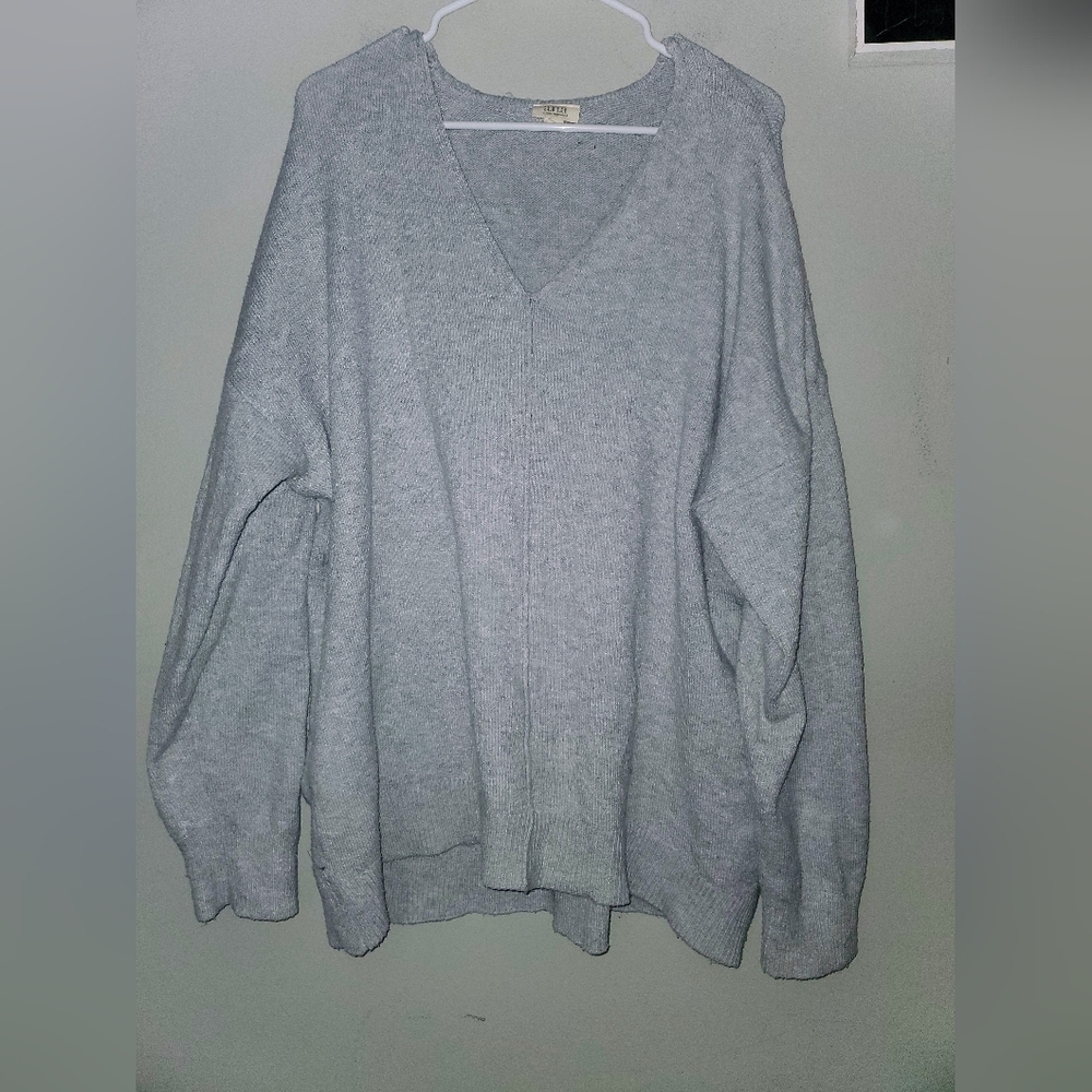 a.n.a Heather Gray Knit Top